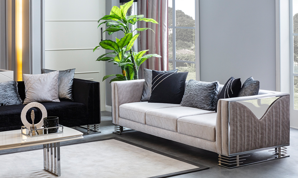 Bella Gümüş Koltuk Takımı 