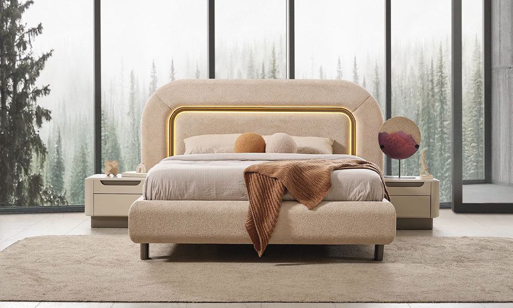 Ekol Mermer Köşe Dolaplı Yatak Odası