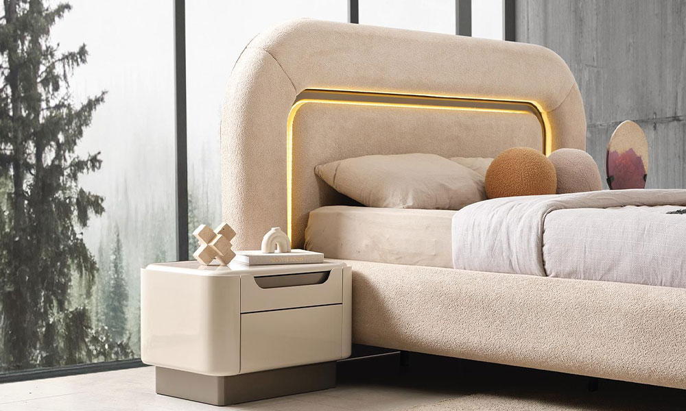 Ekol Mermer Köşe Dolaplı Yatak Odası